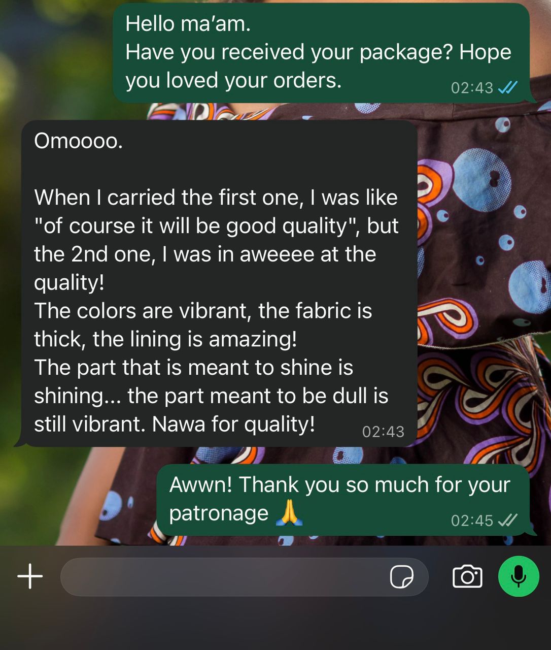 Testimonial from Ciara