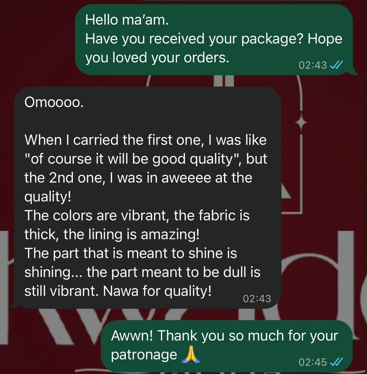 Testimonial from Mercy